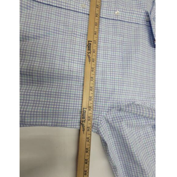Mens Tommy Hilfiger Shirt Size XL Blue Purple Plaid Long Sleeve Button Down - Picture 7 of 9